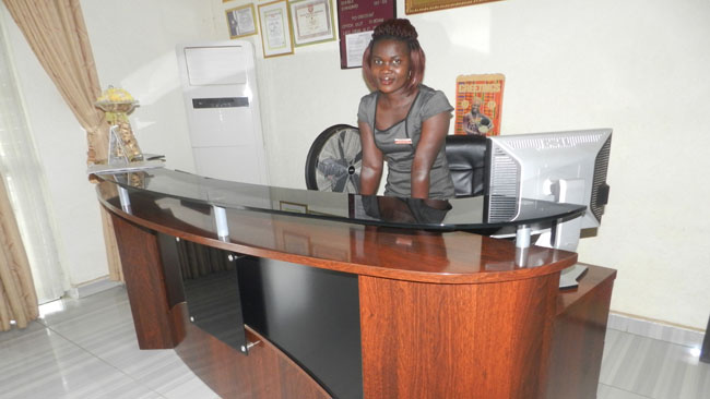 Professional receptionist always await our guest